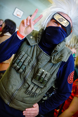 Hall cosplay photo. Kakashi Hatake from Naruto.